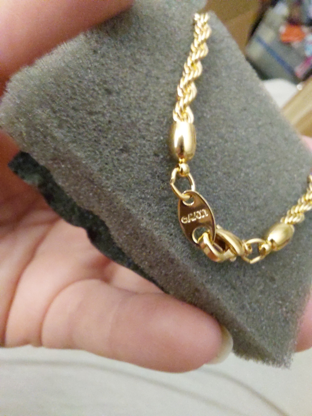 1995 Avon Gold Tone Rope Chain Bracelet 8" Classic Layering Jewelry - Picture 3 of 7